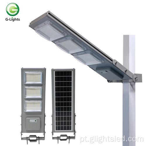 Alumínio 100w 150w tudo em um poste de luz solar LED